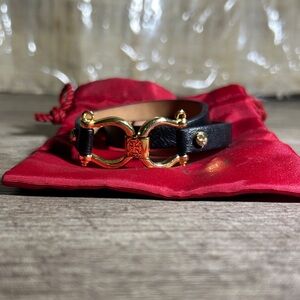 Rustic Cuff Black and Gold Belt